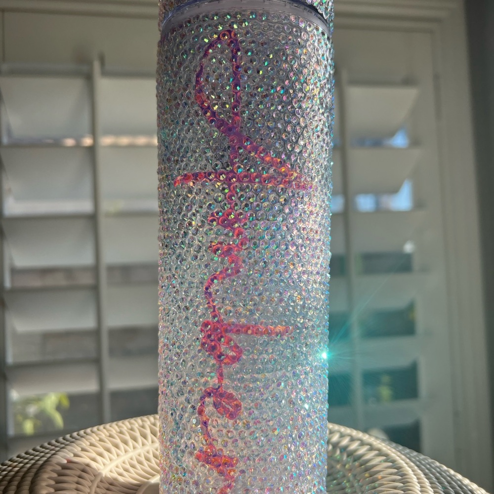 Colorful Rhinestone Decorated Bottle - Picture 2 of 9